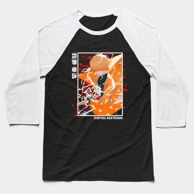 Zenitsu Agatsuma - Demon Slayer Baseball T-Shirt by Otaku Emporium